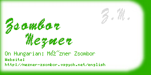 zsombor mezner business card